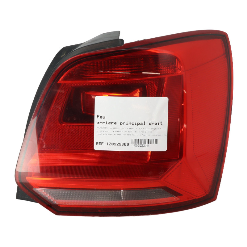 Feu arriere principal droit (feux) VOLKSWAGEN POLO 5