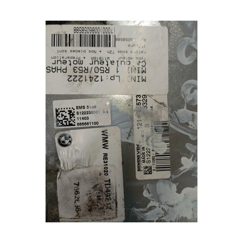 Calculateur moteur MINI MINI 1 R50/R53