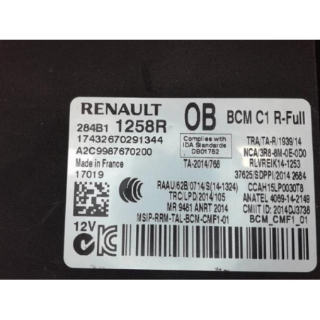 Boitier servitude moteur (BSM) RENAULT MEGANE 4 Photo n°1