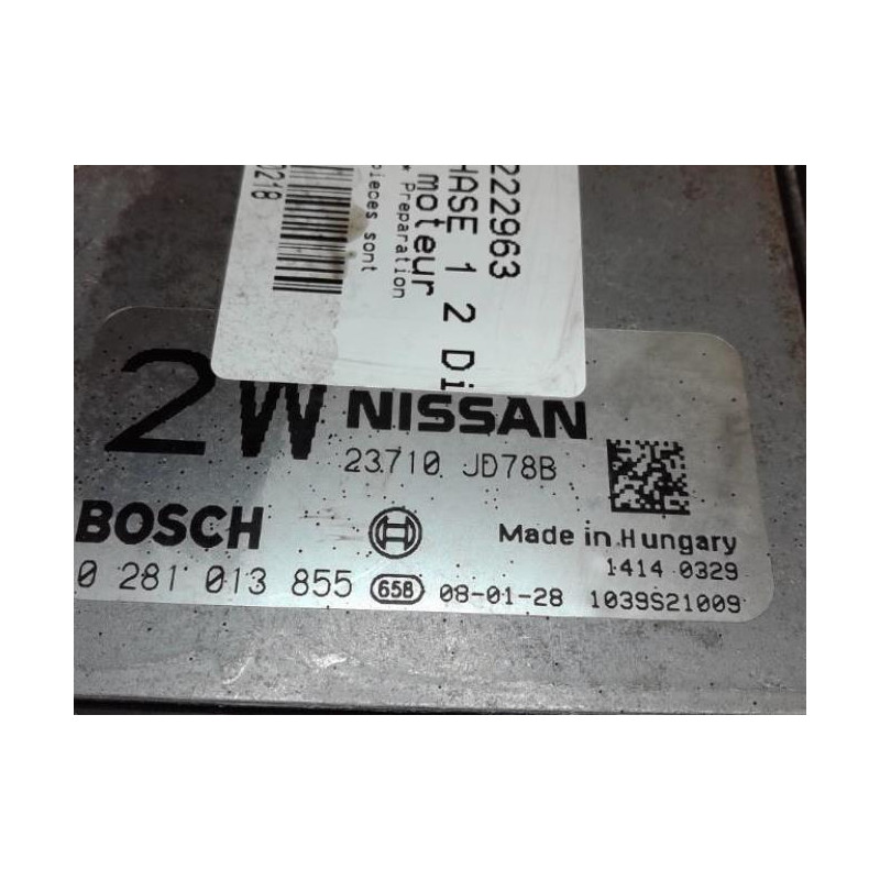 Calculateur moteur NISSAN QASHQAI 1
