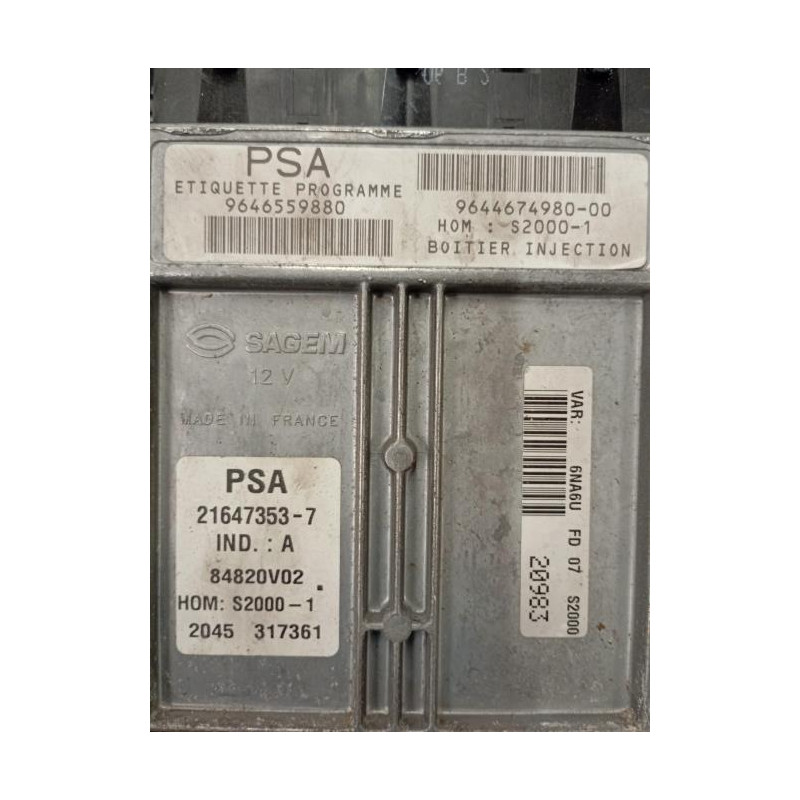 Calculateur moteur PEUGEOT PARTNER 1