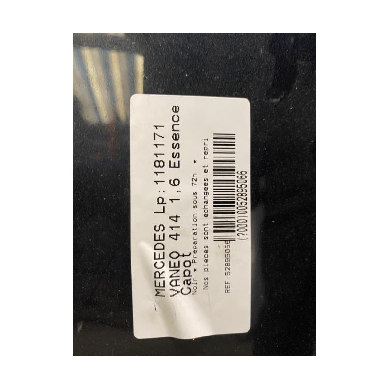 Capot MERCEDES VANEO 414