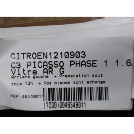 Vitre arriere gauche CITROEN C3 PICASSO
