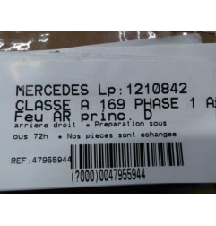Feu arriere principal droit (feux) MERCEDES CLASSE A 169 Photo n°3