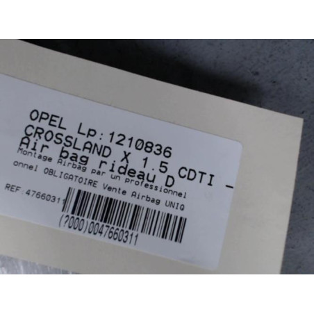 Air bag rideau droit OPEL CROSSLAND X Photo n°1