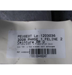 Ceinture arriere droit PEUGEOT 3008