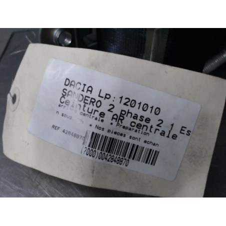 Ceinture arriere centrale DACIA SANDERO 2 Photo n°1
