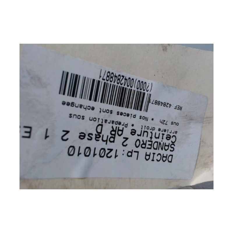 Ceinture arriere droit DACIA SANDERO 2