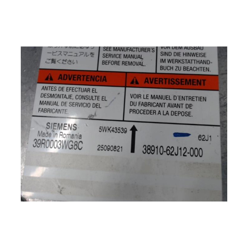 Boitier air bag SUZUKI SWIFT 3