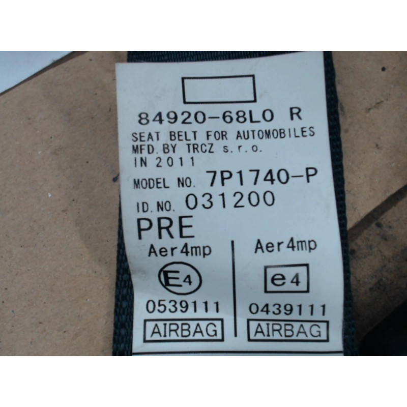 Ceinture avant droit SUZUKI SWIFT 4