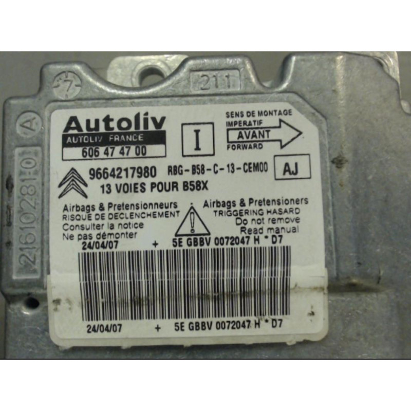 Boitier air bag CITROEN C4 PICASSO 1