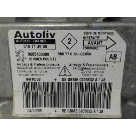 Boitier air bag PEUGEOT 308 1 Photo n°1
