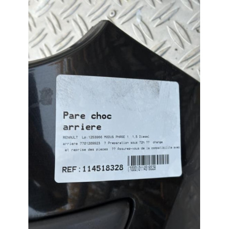 Pare choc arriere RENAULT MODUS Photo n°1