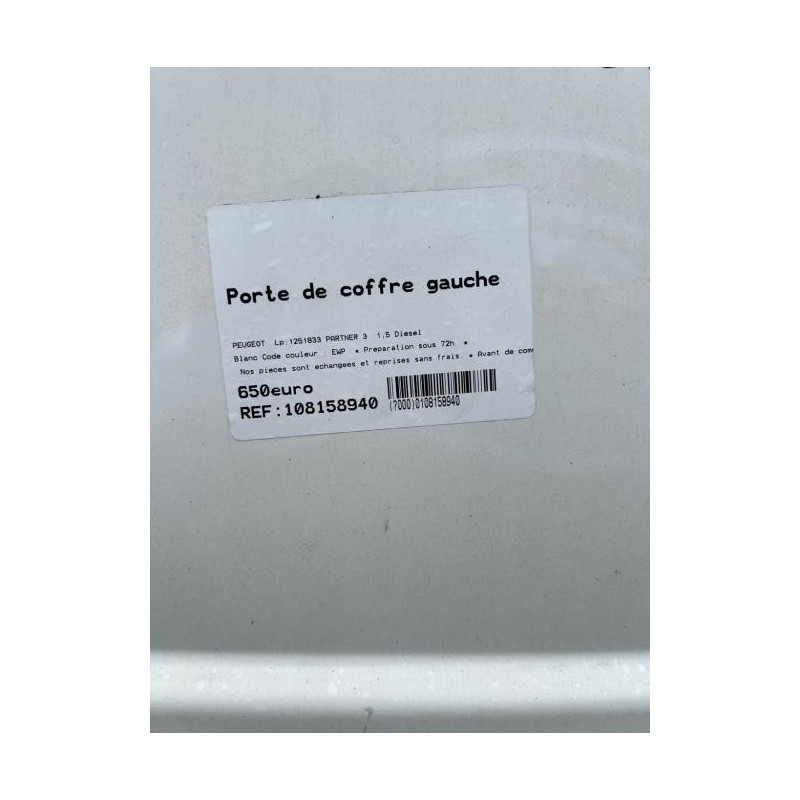 Porte avant droit FORD B-MAX