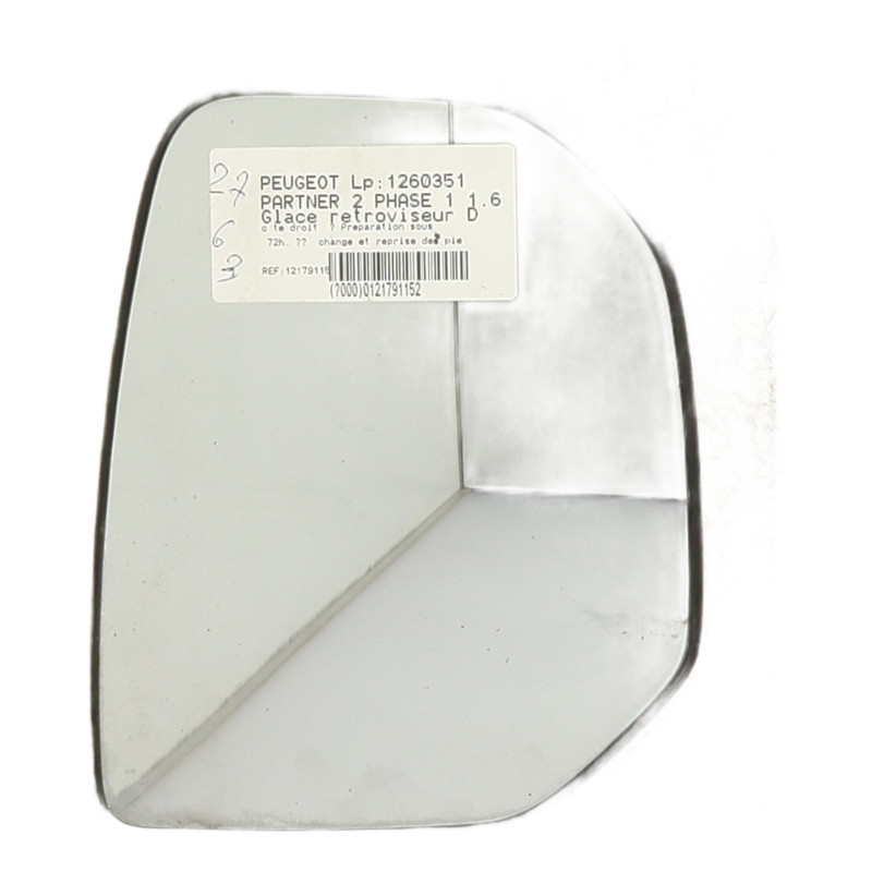 Glace retroviseur droit PEUGEOT PARTNER 2