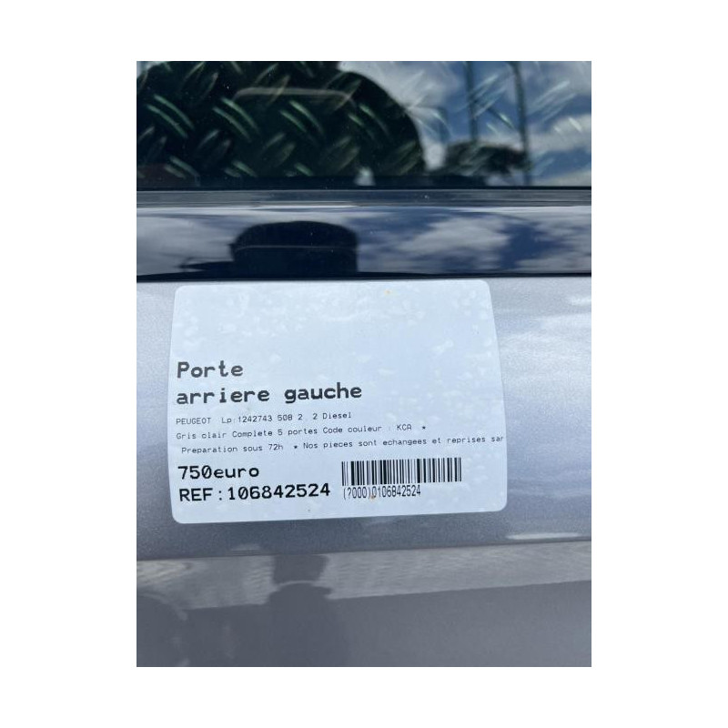 Porte arriere gauche PEUGEOT 508 2