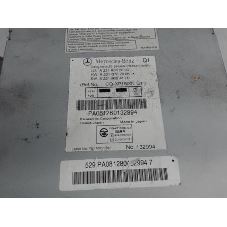 Autoradio d'origine MERCEDES CLASSE S 221