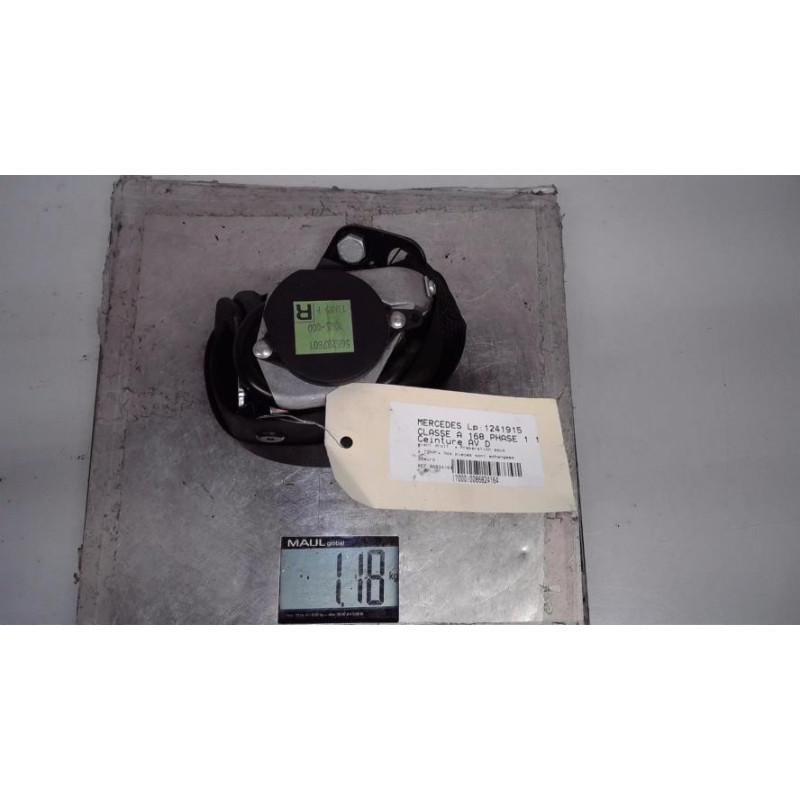 Ceinture avant droit MERCEDES CLASSE A 168