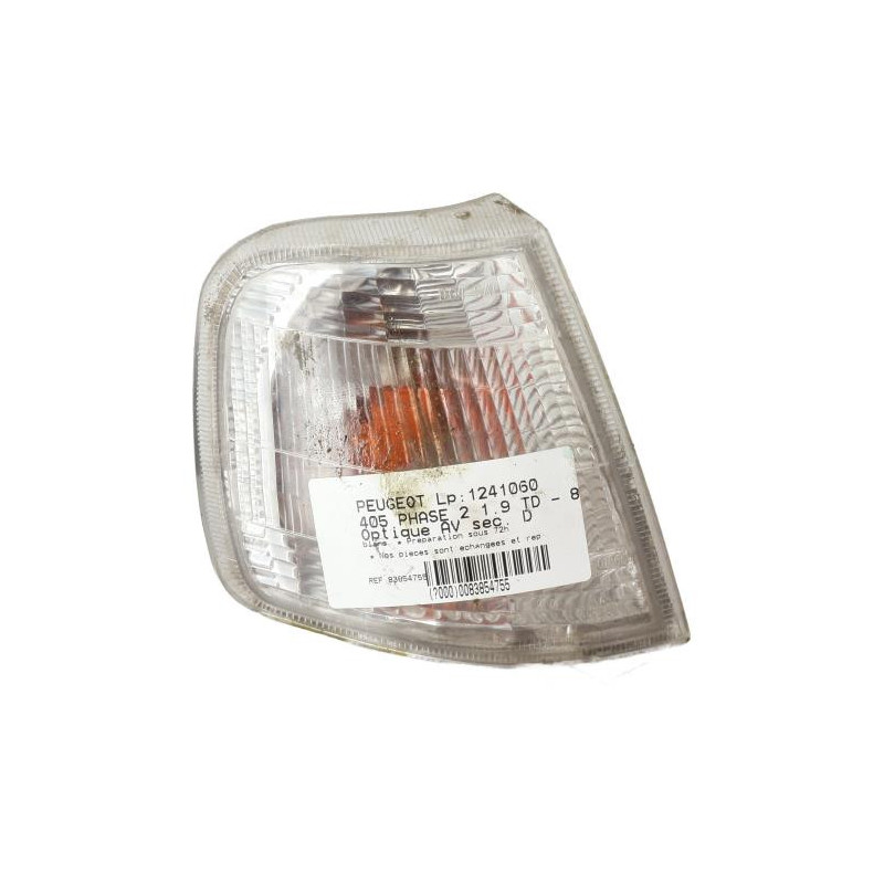 Optique avant secondaire droit (feux)(clignotant) PEUGEOT 405