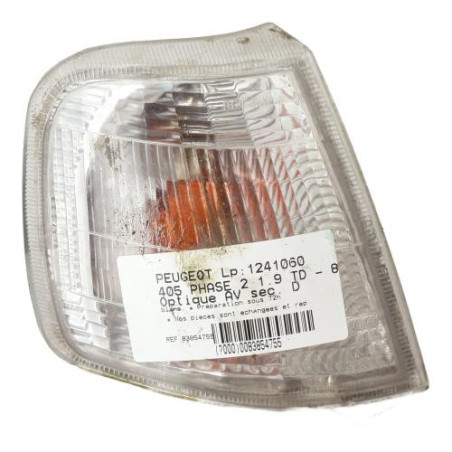 Optique avant secondaire droit (feux)(clignotant) PEUGEOT 405 Photo n°1