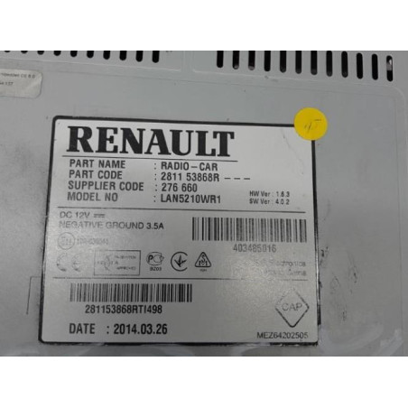 Autoradio d'origine RENAULT CLIO 4