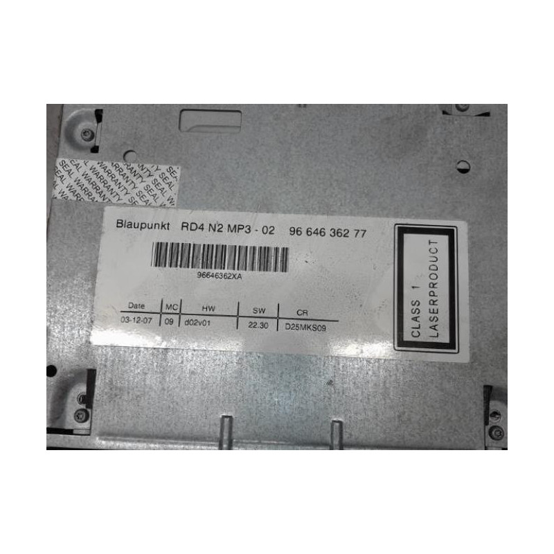 Autoradio d'origine PEUGEOT 407