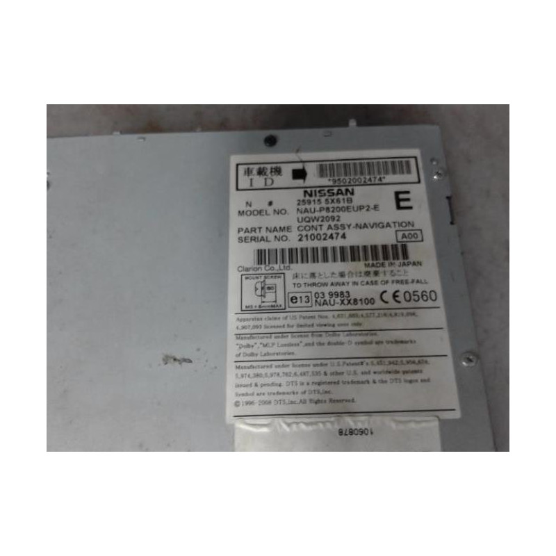 Autoradio d'origine NISSAN NAVARA 1