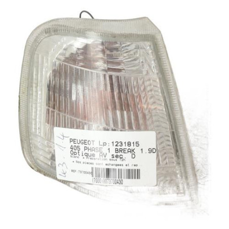 Optique avant secondaire droit (feux)(clignotant) PEUGEOT 405 Photo n°1