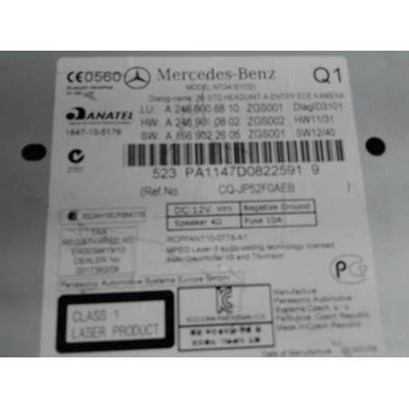 Autoradio d'origine MERCEDES CLASSE B 246 Photo n°1
