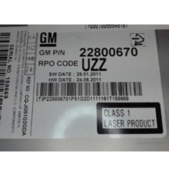 Autoradio d'origine CHEVROLET CRUZE