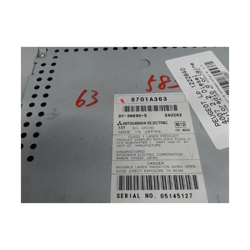 Autoradio d'origine PEUGEOT 4007