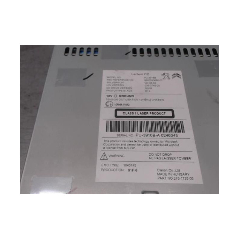 Autoradio d'origine PEUGEOT 308 2