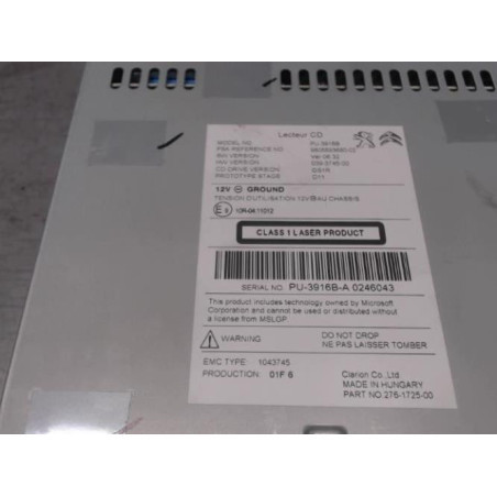 Autoradio d'origine PEUGEOT 308 2 Photo n°1