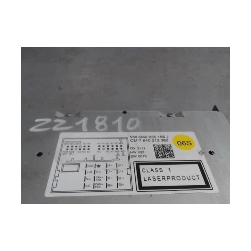 Autoradio d'origine VOLKSWAGEN POLO 5