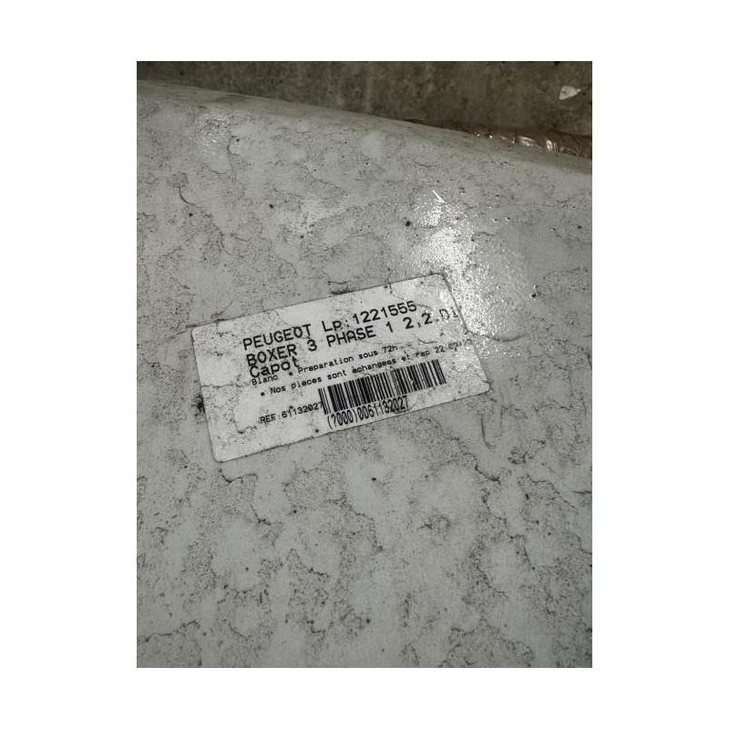 Capot PEUGEOT BOXER 3