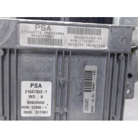 Calculateur moteur PEUGEOT PARTNER 1