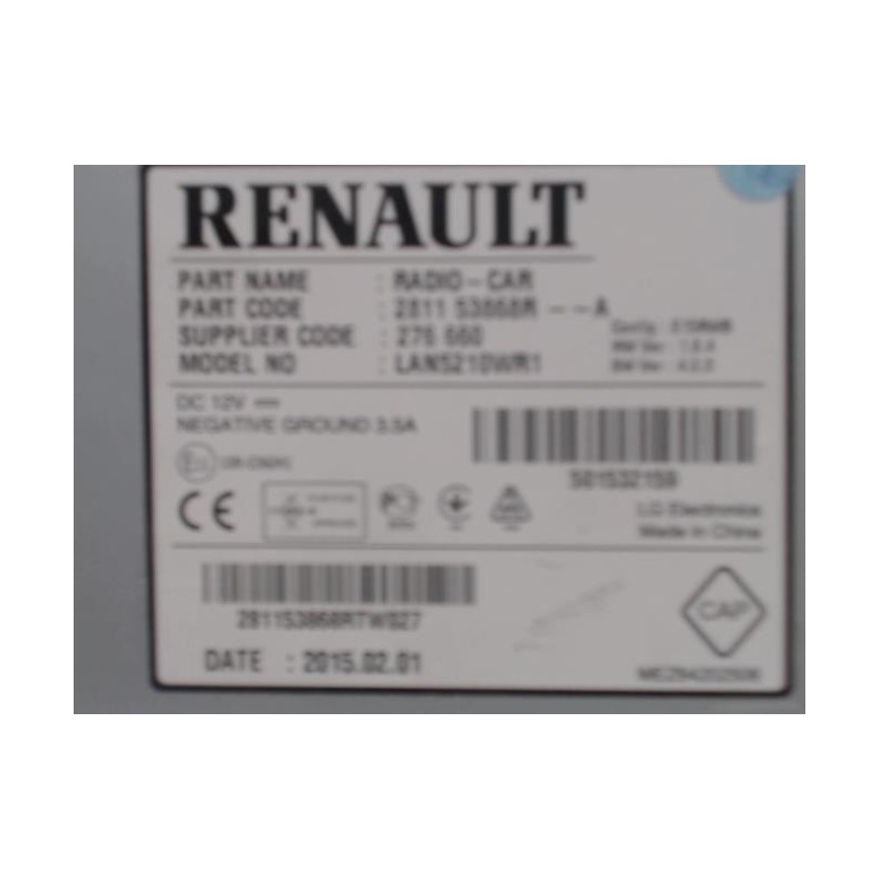 Autoradio d'origine RENAULT CLIO 4