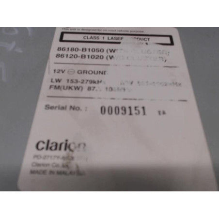 Autoradio d'origine DAIHATSU SIRION 2