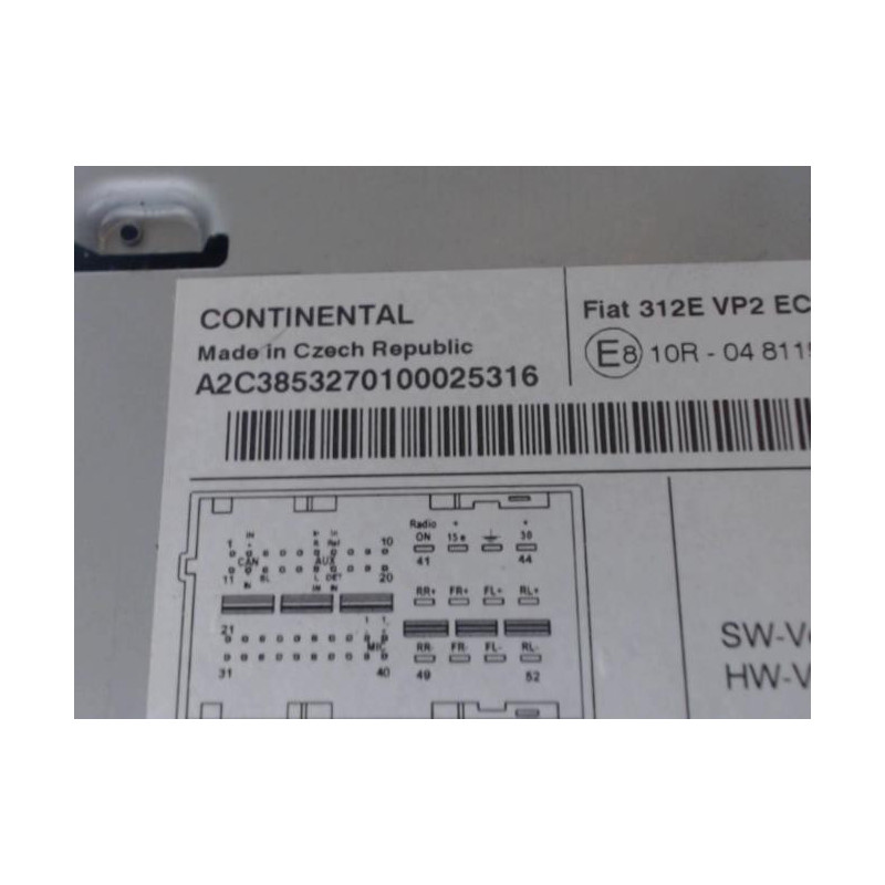 Autoradio d'origine FIAT 500 2