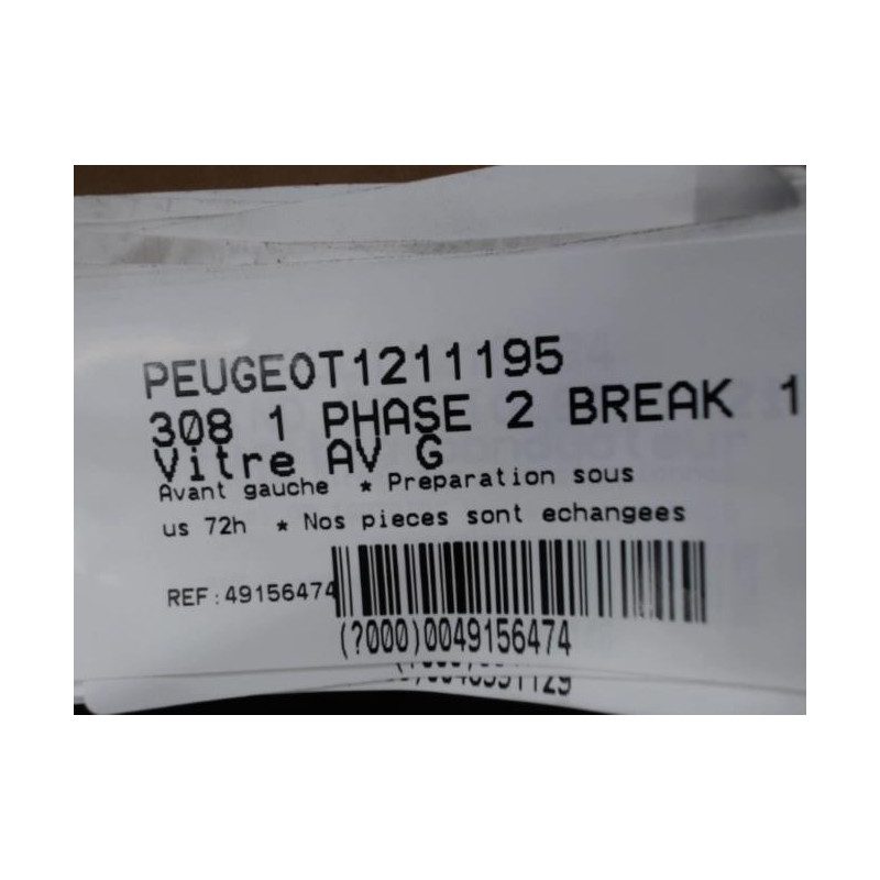 Vitre avant gauche PEUGEOT 308 1 SW