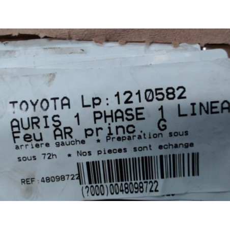 Feu arriere principal gauche (feux) TOYOTA AURIS 1 Photo n°1