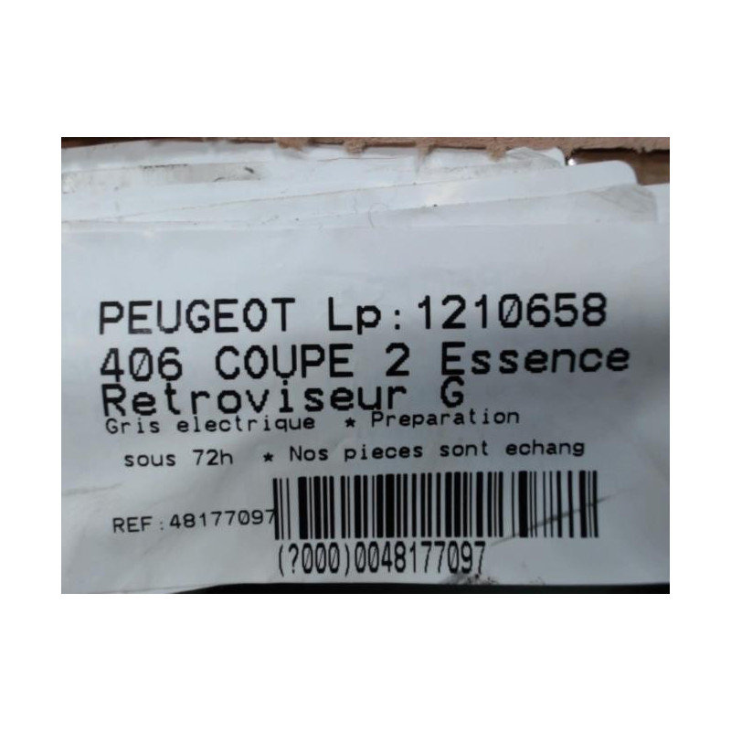 Retroviseur gauche PEUGEOT 406