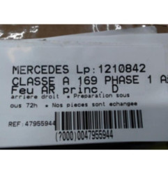Feu arriere principal droit (feux) MERCEDES CLASSE A 169 Photo n°3