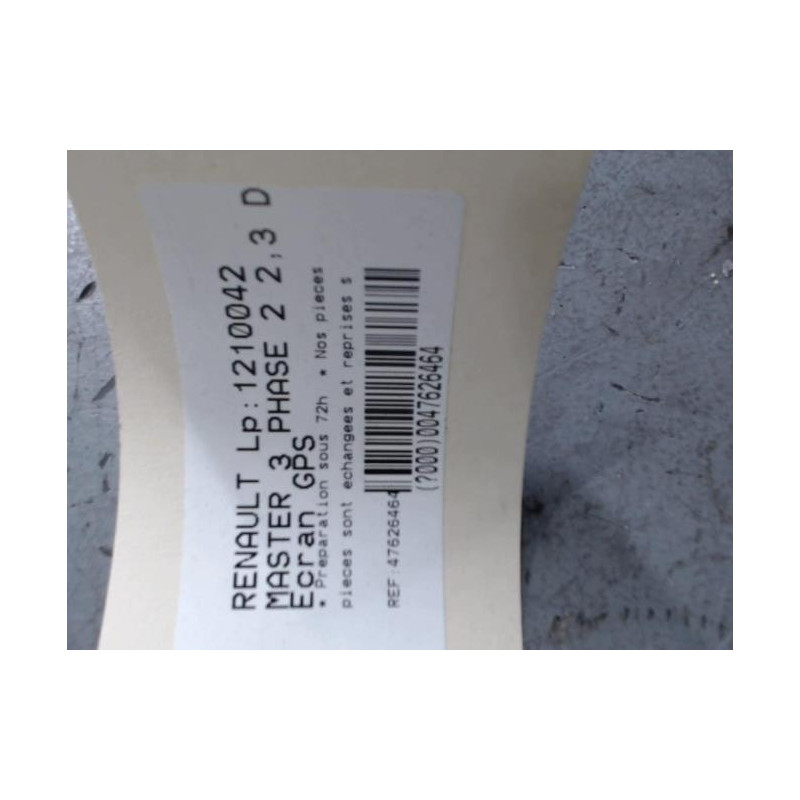 Ecran GPS RENAULT MASTER 3
