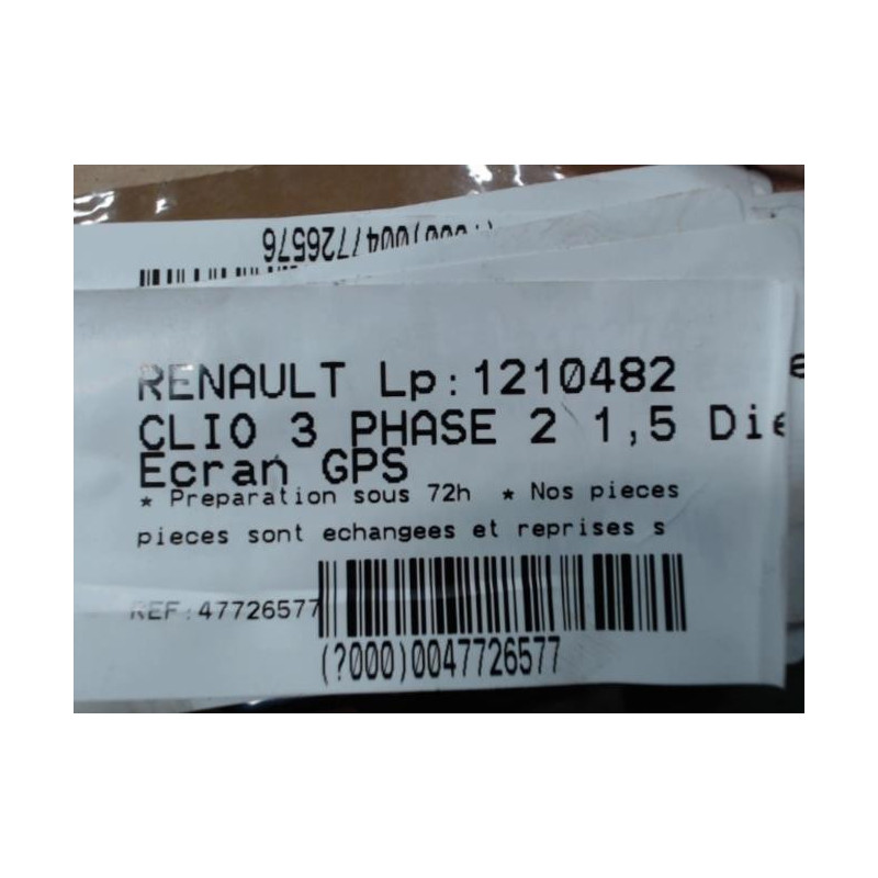 Ecran GPS RENAULT CLIO 3
