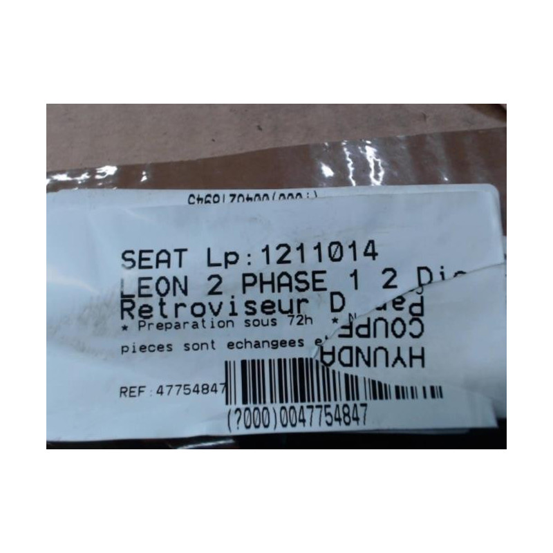 Retroviseur droit SEAT LEON 2