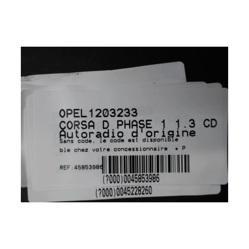 Autoradio d'origine OPEL CORSA D