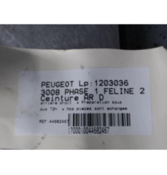 Ceinture arriere droit PEUGEOT 3008