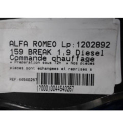 Commande chauffage ALFA ROMEO 159 Photo n°3