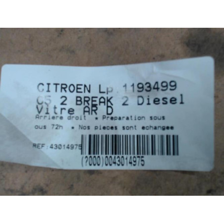 Vitre arriere droit CITROEN C5 2 Photo n°1
